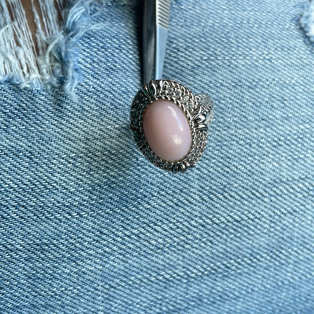Judith Ripka pink stone ring - Picture 2 of 4